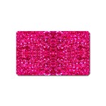 Hot Pink Glitter Magnet (Name Card)