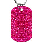 Hot Pink Glitter Dog Tag (One Side)