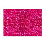 Hot Pink Glitter Sticker A4 (10 pack)