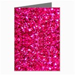 Hot Pink Glitter Greeting Cards (Pkg of 8)