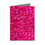 Hot Pink Glitter Mini Greeting Card