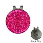 Hot Pink Glitter Golf Ball Marker Hat Clip