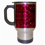 Hot Pink Glitter Travel Mug (Silver Gray)