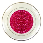 Hot Pink Glitter Porcelain Plate