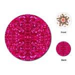 Hot Pink Glitter Playing Cards (Round)