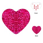 Hot Pink Glitter Playing Cards (Heart)