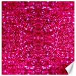 Hot Pink Glitter Canvas 12  x 12 