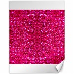 Hot Pink Glitter Canvas 12  x 16 