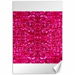 Hot Pink Glitter Canvas 12  x 18 