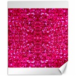 Hot Pink Glitter Canvas 16  x 20 