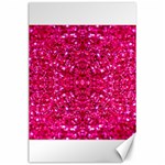 Hot Pink Glitter Canvas 24  x 36 