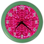 Hot Pink Glitter Color Wall Clock