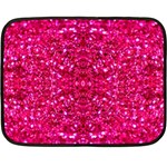 Hot Pink Glitter Fleece Blanket (Mini)