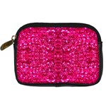 Hot Pink Glitter Digital Camera Leather Case