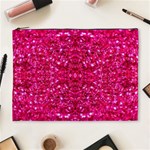 Hot Pink Glitter Cosmetic Bag (XL)