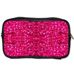 Hot Pink Glitter Toiletries Bag (Two Sides)