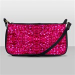 Hot Pink Glitter Shoulder Clutch Bag