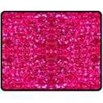 Hot Pink Glitter Fleece Blanket (Medium)