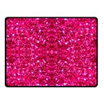 Hot Pink Glitter Fleece Blanket (Small)