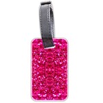 Hot Pink Glitter Luggage Tag (two sides)