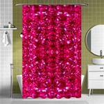 Hot Pink Glitter Shower Curtain 48  x 72  (Small)