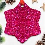 Hot Pink Glitter Ornament (Snowflake)