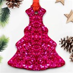 Hot Pink Glitter Christmas Tree Ornament (Two Sides)