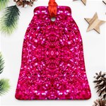 Hot Pink Glitter Bell Ornament (Two Sides)