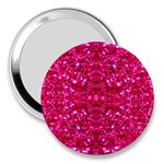 Hot Pink Glitter 3  Handbag Mirror