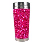 Hot Pink Glitter Stainless Steel Travel Tumbler