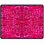 Hot Pink Glitter Double Sided Fleece Blanket (Medium)