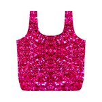 Hot Pink Glitter Full Print Recycle Bag (M)