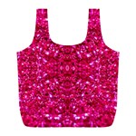 Hot Pink Glitter Full Print Recycle Bag (L)