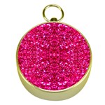 Hot Pink Glitter Gold Compass