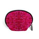 Hot Pink Glitter Accessory Pouch (Small)