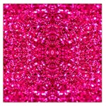 Hot Pink Glitter Large Satin Scarf (Square)