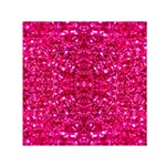 Hot Pink Glitter Small Satin Scarf (Square)