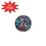 holographic 1  Mini Button (10 pack) 