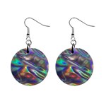 holographic 1  Button Earrings