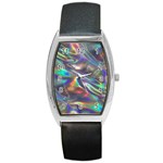 holographic Barrel Style Metal Watch