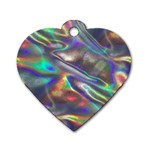 holographic Dog Tag Heart (Two Sides)