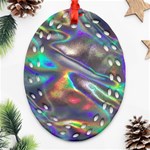 holographic Oval Filigree Ornament (Two Sides)