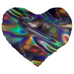 holographic Large 19  Premium Heart Shape Cushion