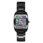 holographic Stainless Steel Barrel Watch