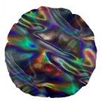 holographic Large 18  Premium Flano Round Cushion 