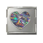 holographic Mega Link Heart Italian Charm (18mm)