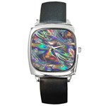 holographic Square Metal Watch