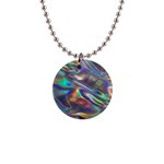 holographic 1  Button Necklace