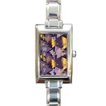 purple christmas trees Rectangle Italian Charm Watch