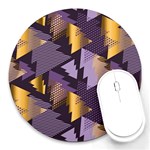 purple christmas trees Round Mousepad